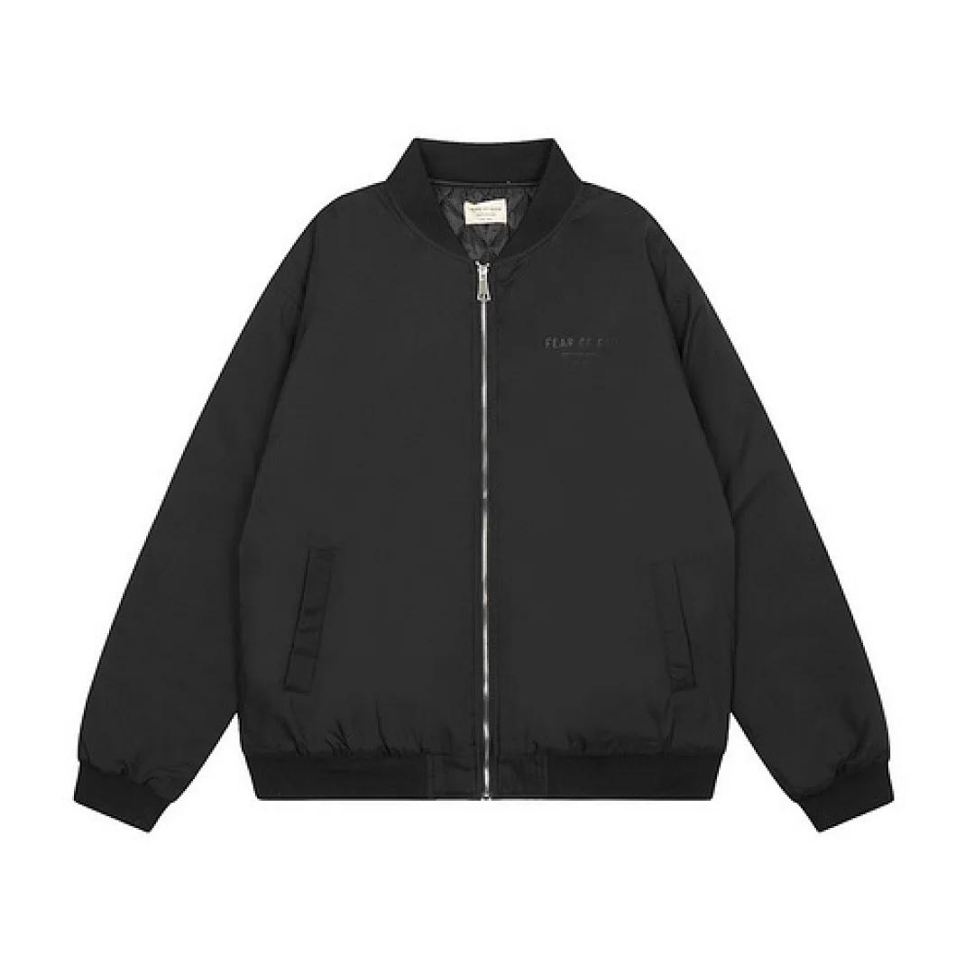 Fear of God Nylon Souvenir/Bomber Jacket (Inspired by the Sixth and Seventh Mainline Collections) – Beige (2) (Black)