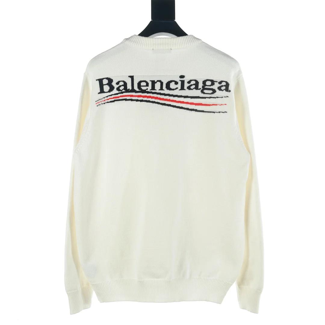Balenciaga Political Campaign Knit Sweater (Pull en maille avec logo de campagne politique) – Black (1)