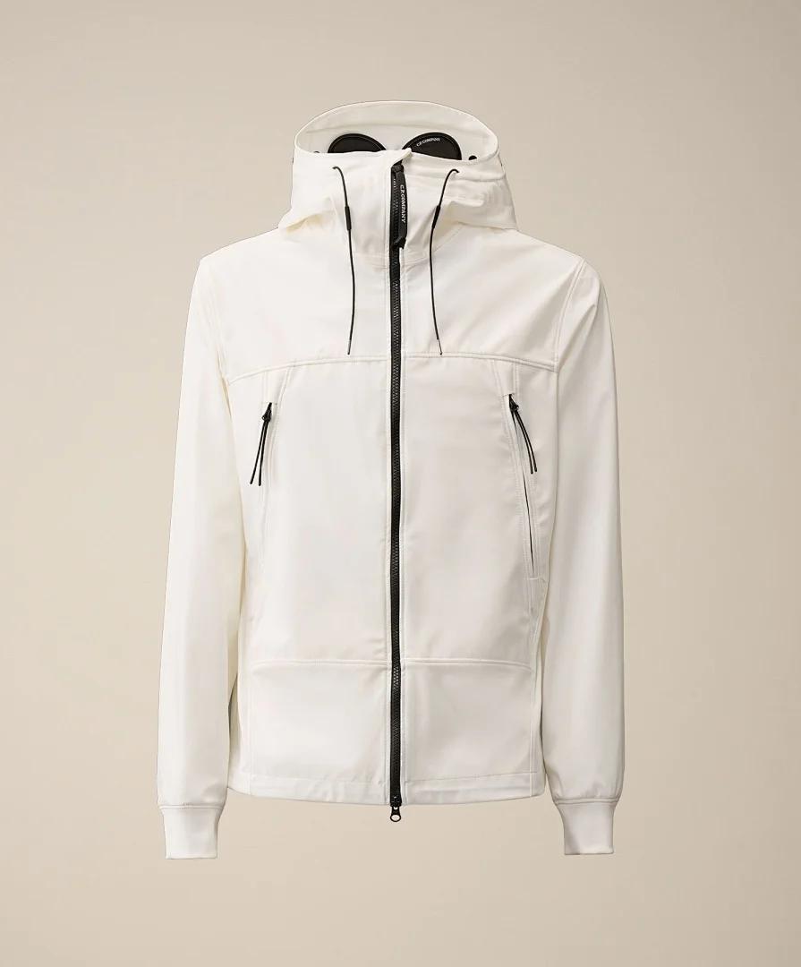 C.P. Company C.P. Shell-R Goggle Jacket – Gauze White (1)