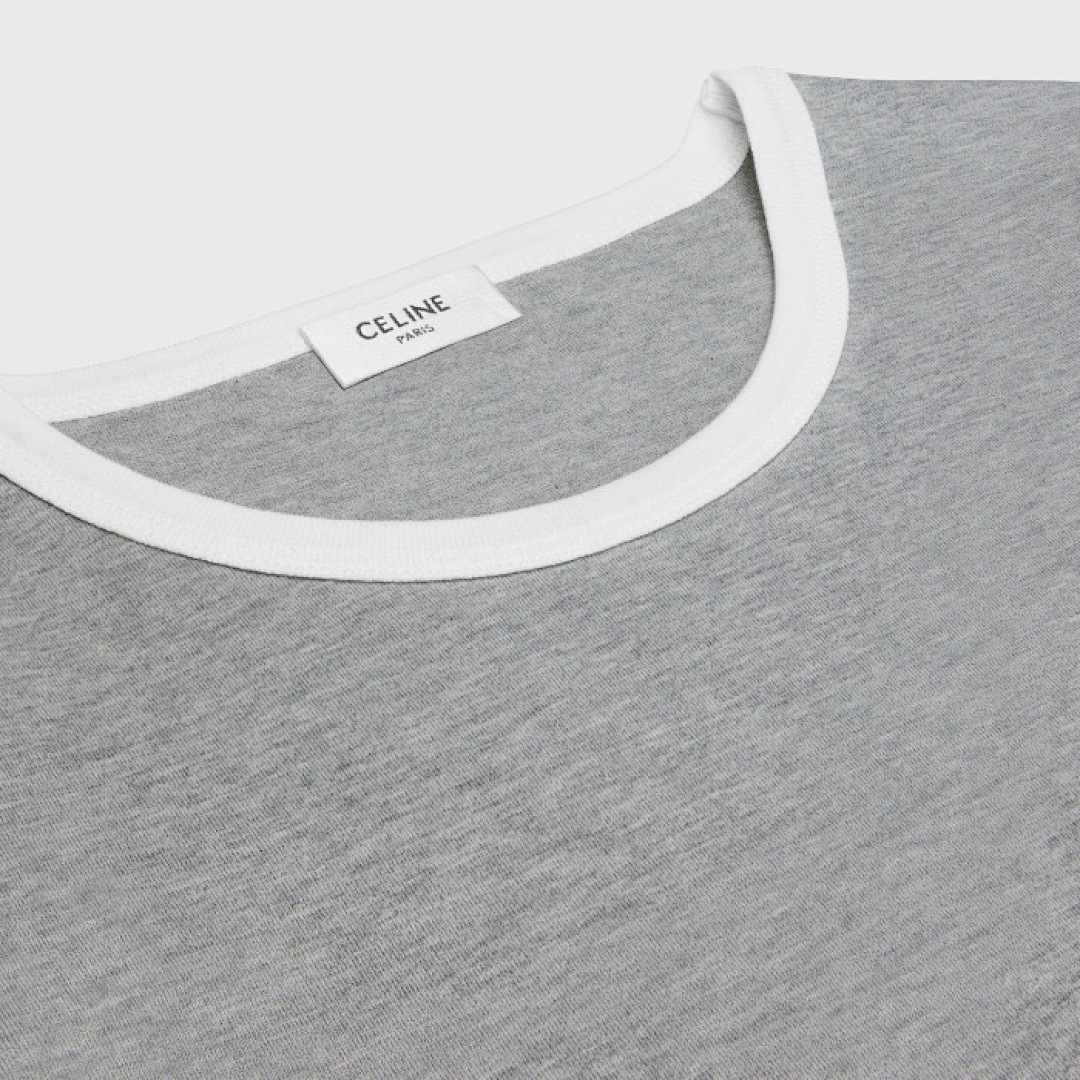 Chanel Double C Embroidered Small Label Short Sleeve Grey (Women) - Image 3