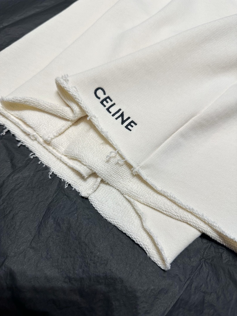 Celine C Embroidered Short (White) - Image 8