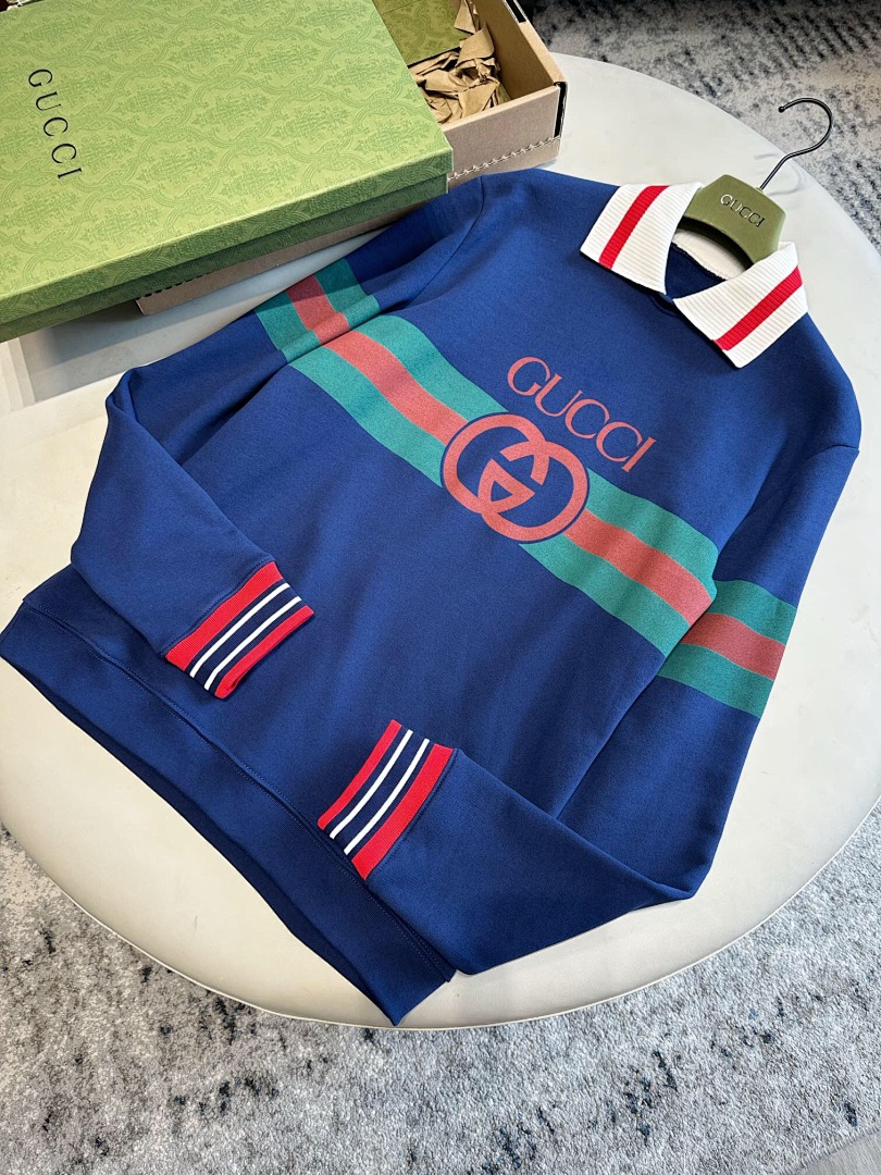 Ralph Lauren G Striped Polo Collar (Blue) - Image 9