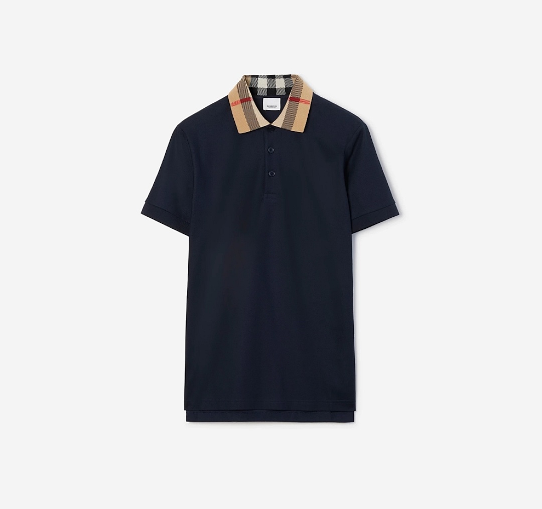 Burberry Plaid Collar POLO - Image 2