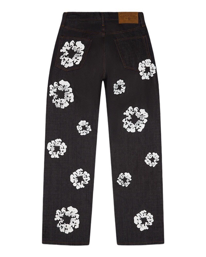 Unbranded Denim Cotton Floral (Black) - Image 2