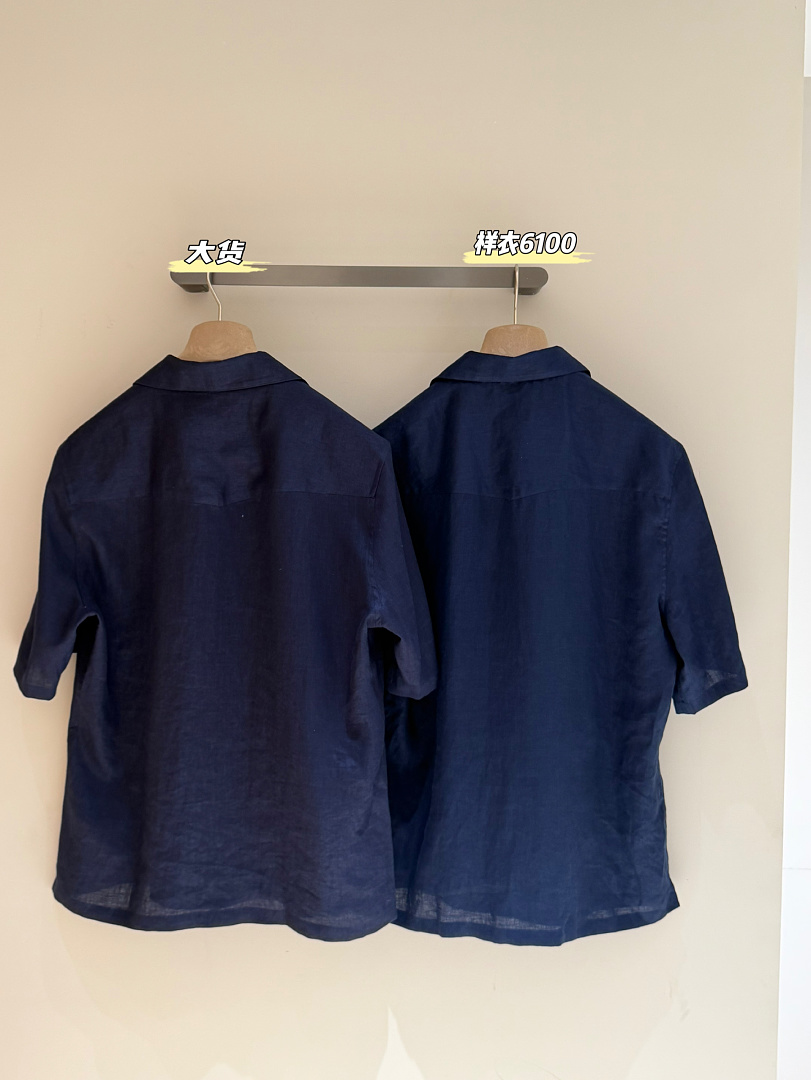 Unbranded Dark Blue Short Sleeve Linen - Image 13