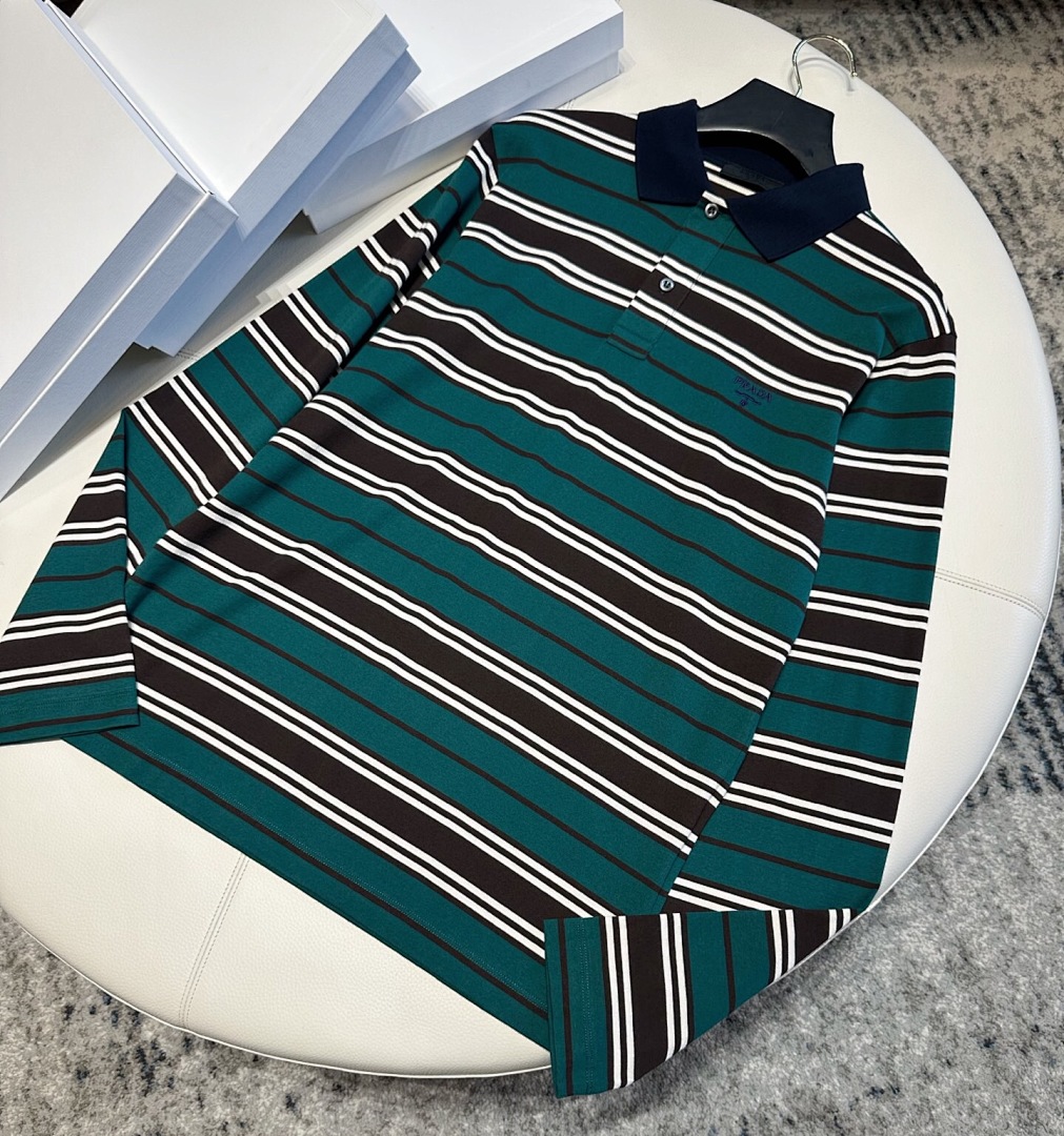 Unbranded Green Striped Long Sleeve T - Image 3
