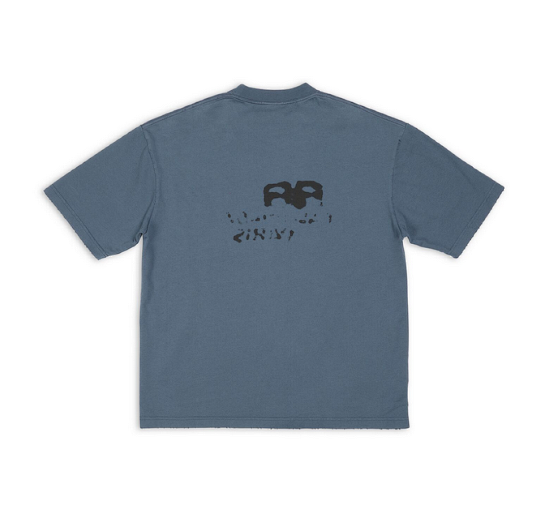 Balenciaga BB Print Short Sleeve (Blue) - Image 2