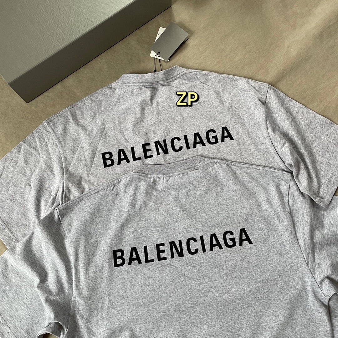 Balenciaga Print Short Sleeve (Grey) - Image 7