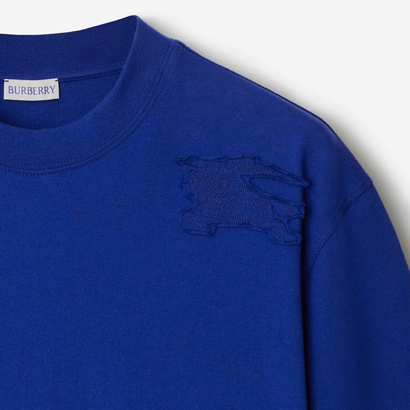Burberry Floral Embroidered Short Sleeve (Blue)