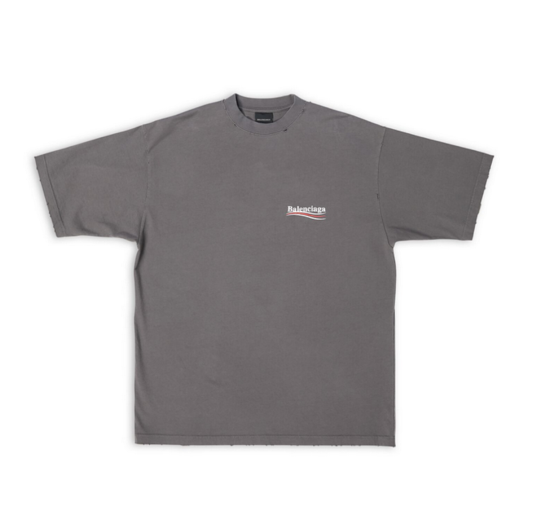 Balenciaga Print Short Sleeve (Grey) - Image 2