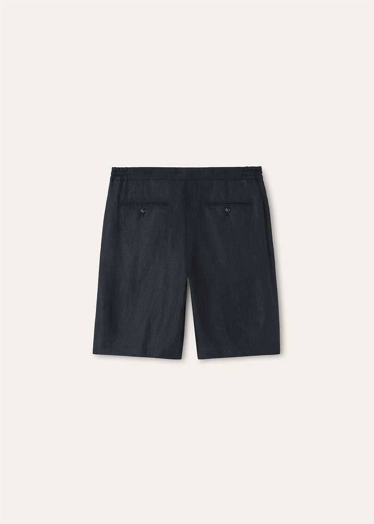 Unbranded Navy Linen Short - Image 2