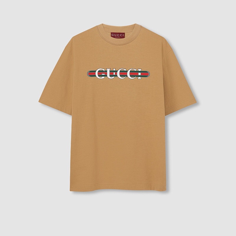 Gucci Leather Strap Print Short Sleeve