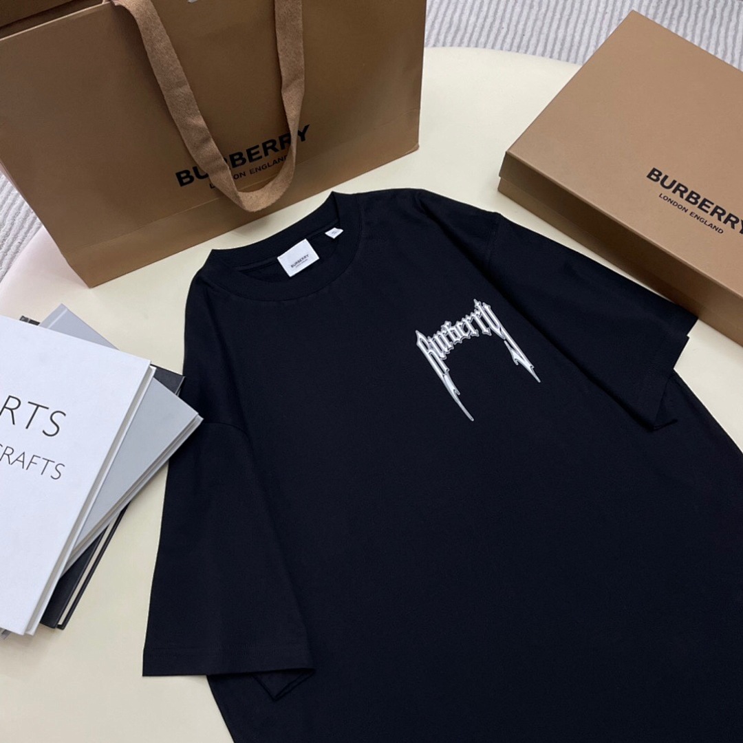 Burberry BR Electric Print Short Sleeve (Black) - Image 5