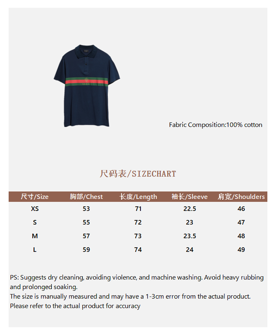 Gucci Dark Blue Label Print Cotton - Image 3