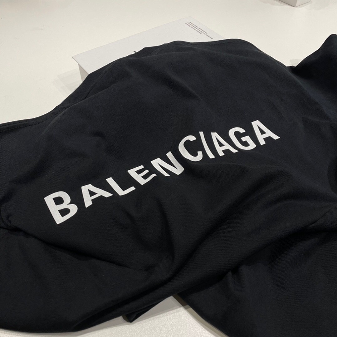 Balenciaga BAL Print Short Sleeve (Black) - Image 6