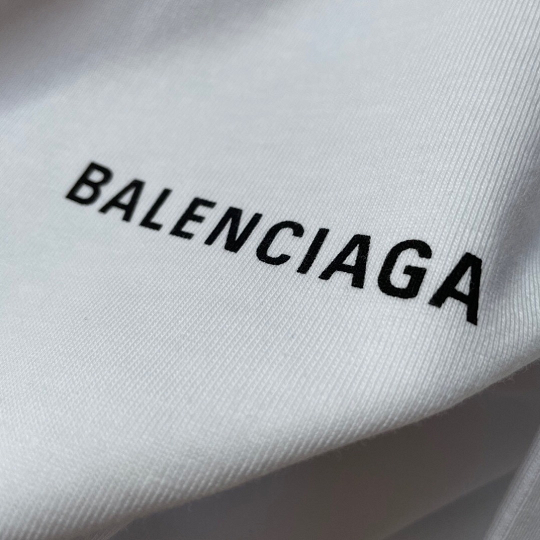 Balenciaga Print Short Sleeve (White) - Image 10
