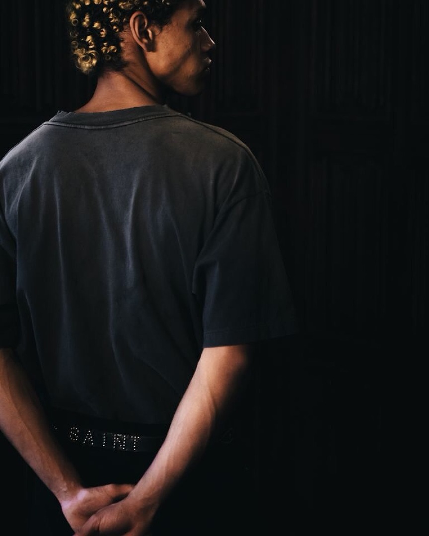 Unbranded Logo Washed Black Tee - Image 13