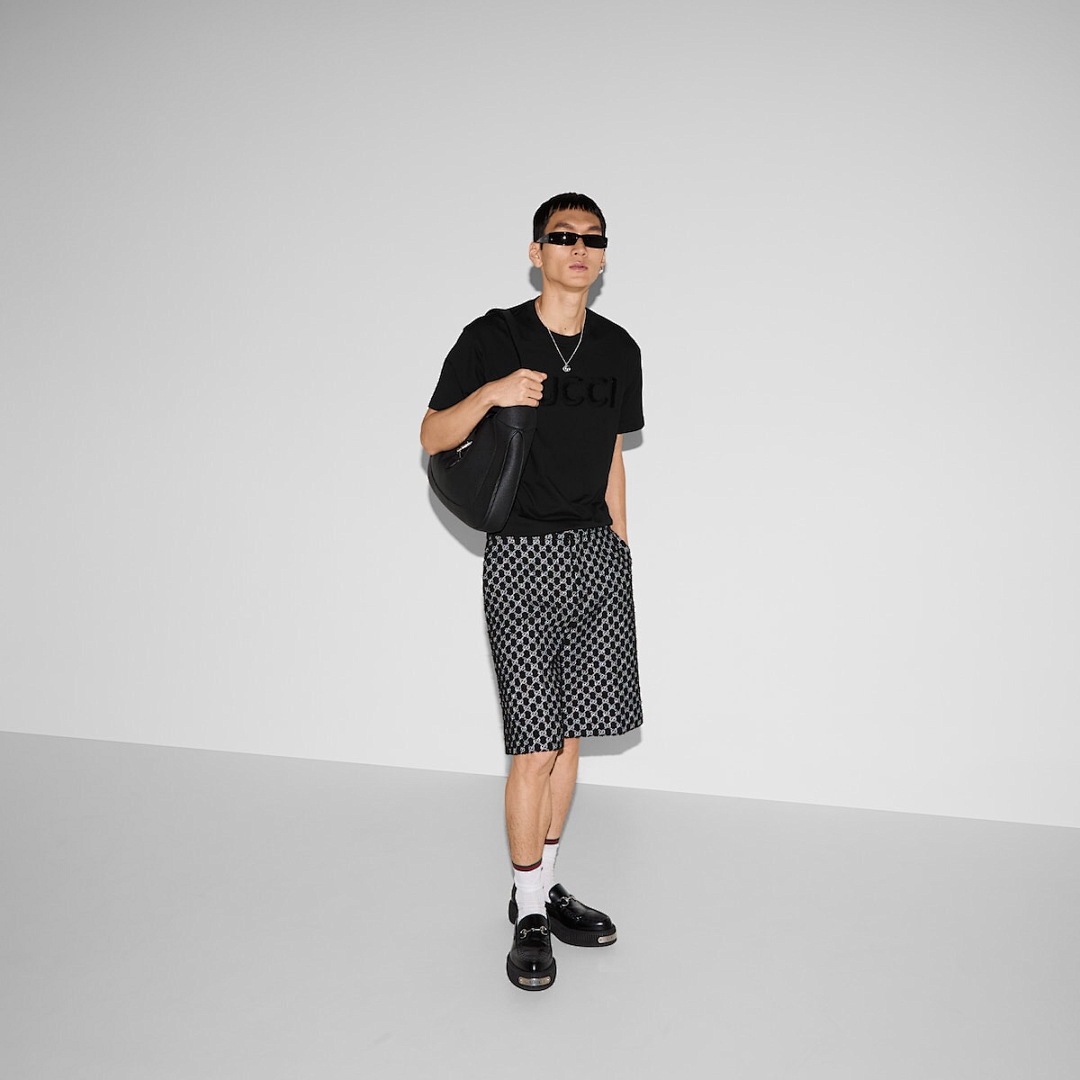 Gucci Fleece Embroidered T (Black) - Image 12