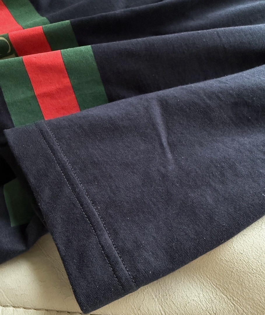 Gucci Dark Blue Label Print Cotton - Image 9