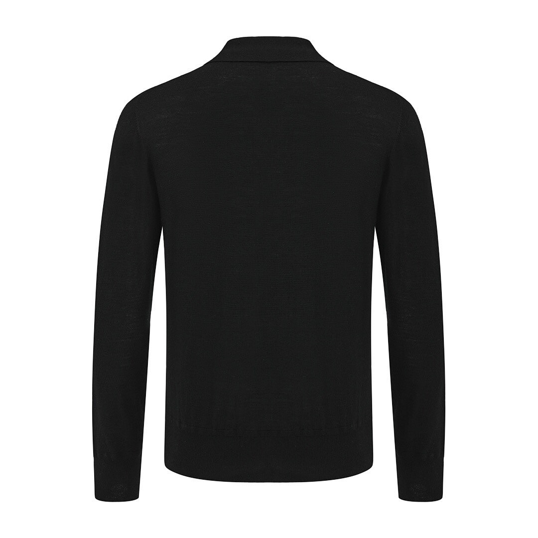 Ralph Lauren CD Embroidered Velvet Long Sleeve Polo - Image 5