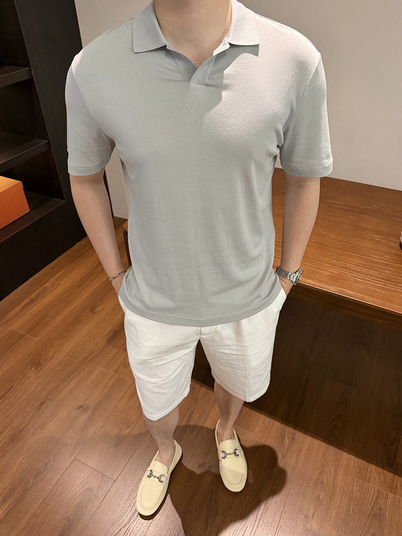 Ralph Lauren Silk Cotton POLO Smoke - Image 21