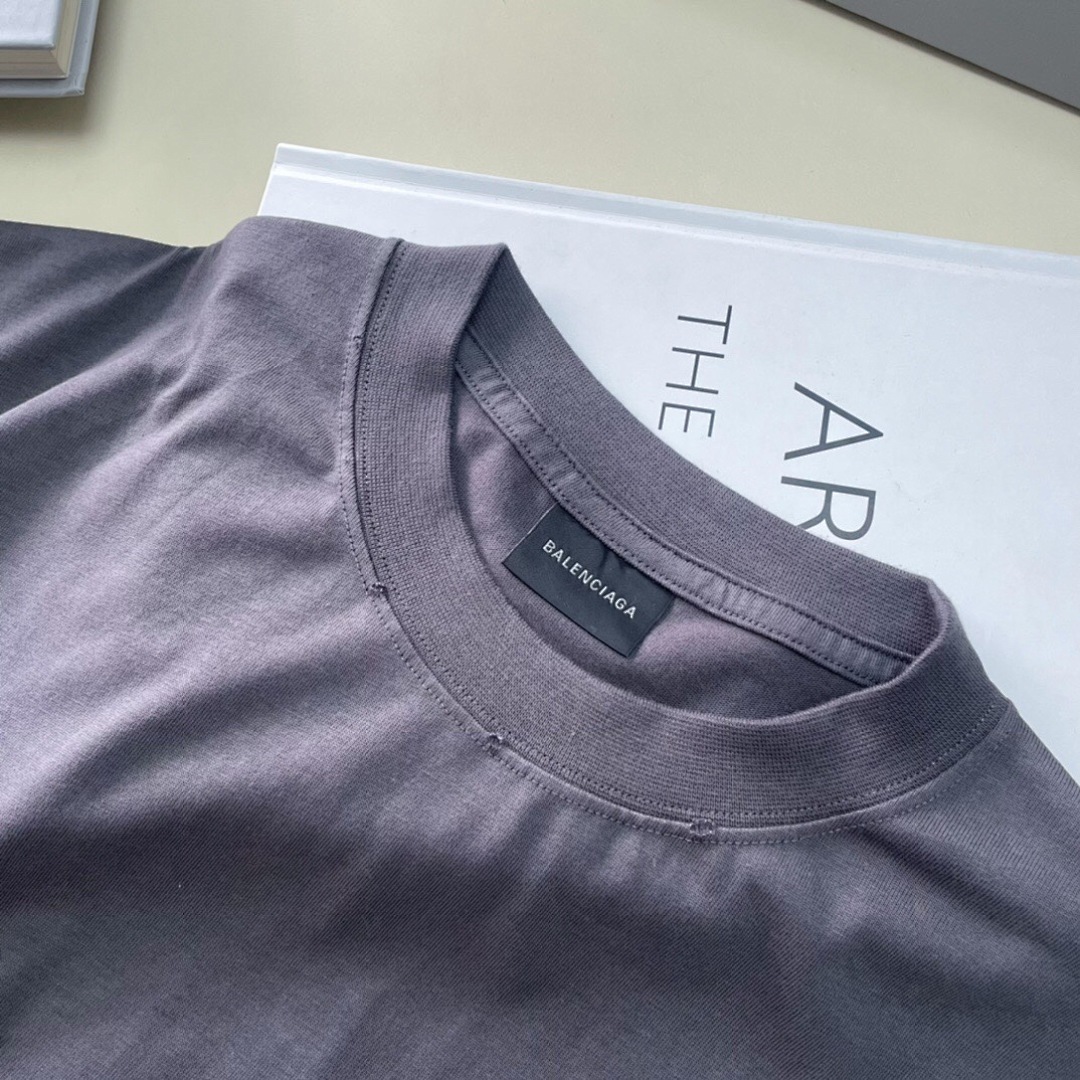 Balenciaga Print Short Sleeve (Grey) - Image 4