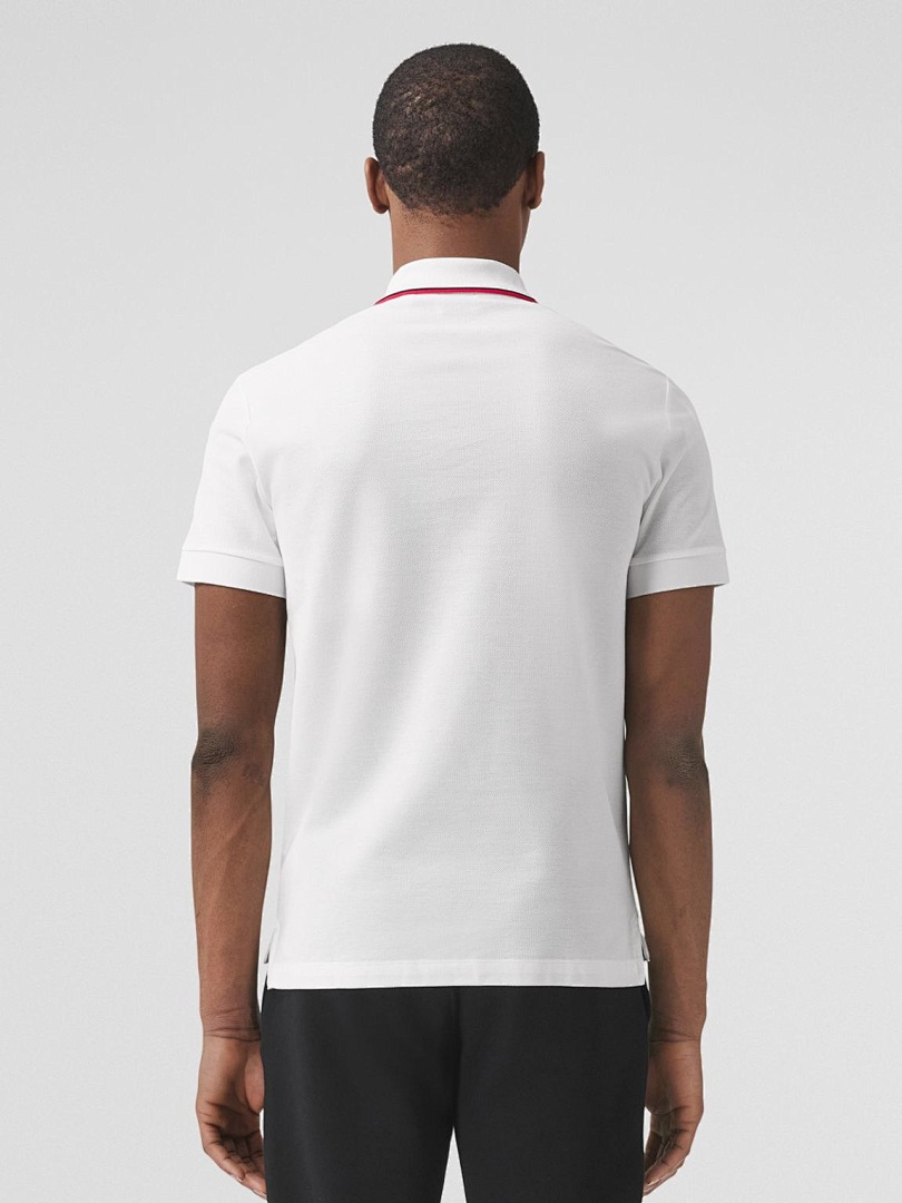 Ralph Lauren Red Collar BT Embroidered POLO (White) - Image 10