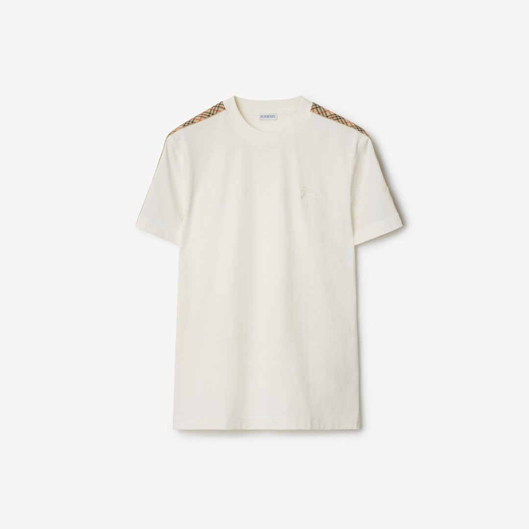 Burberry Embroidered Plaid T (White) - Image 2