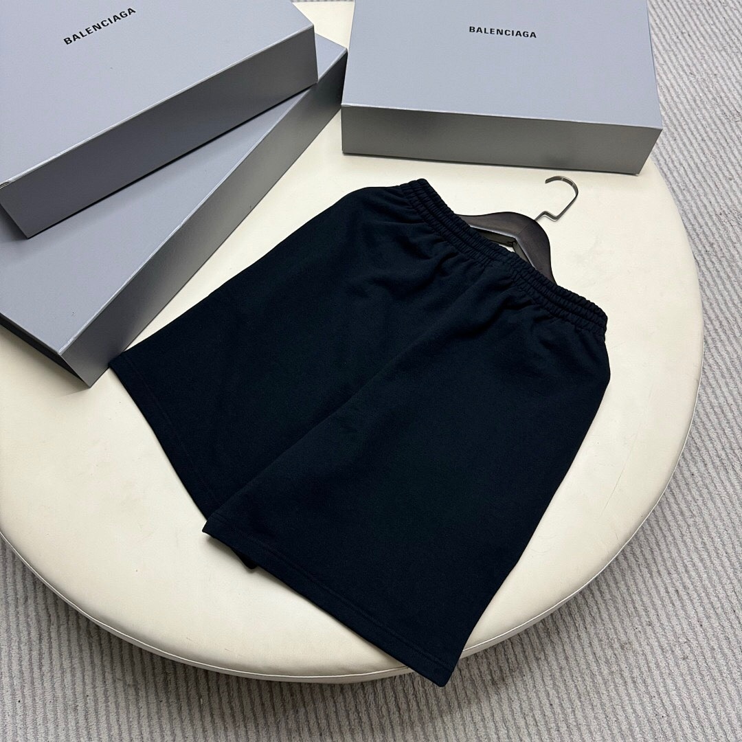 Balenciaga BB Embroidered Short (Black) - Image 5