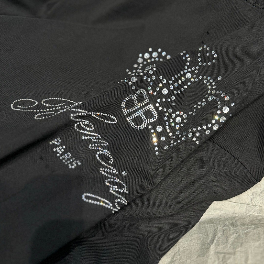 Balenciaga Diamond Short Sleeve (Black) - Image 12