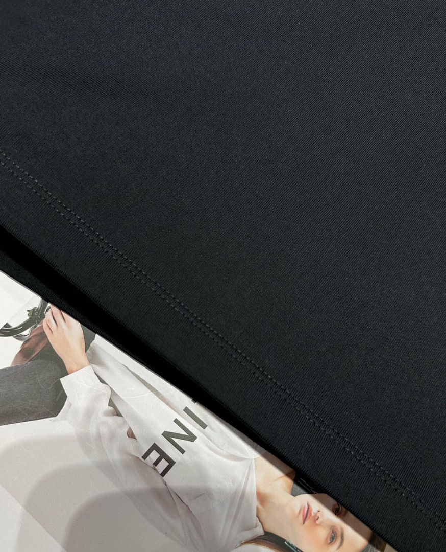 Celine C Stitching Short Sleeve (Black) - Image 11