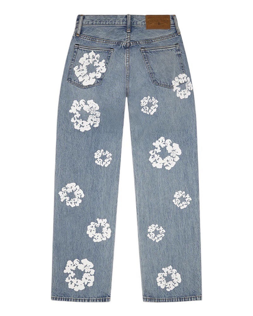 Unbranded Denim Cotton Floral (Blue) - Image 2