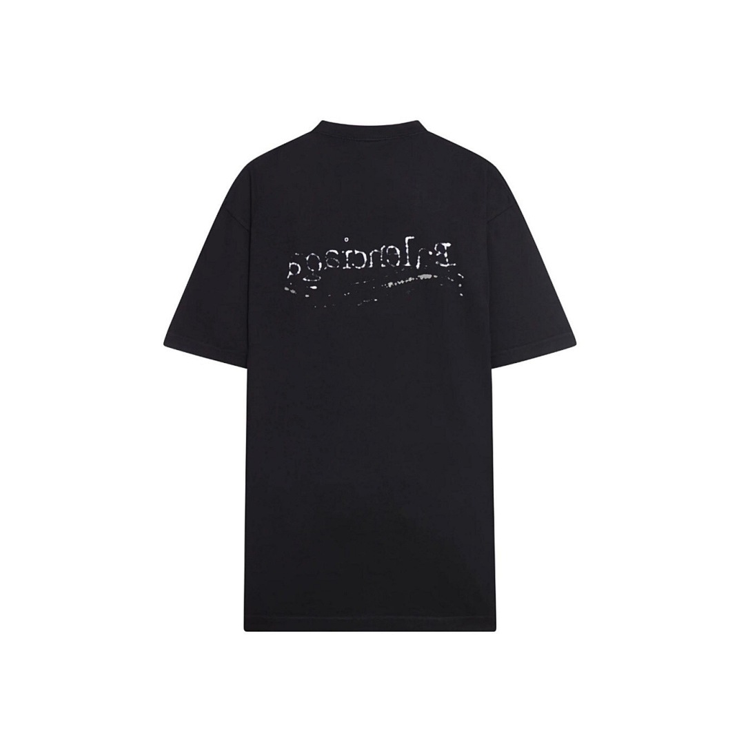 Balenciaga Print Short Sleeve (Black) - Image 3