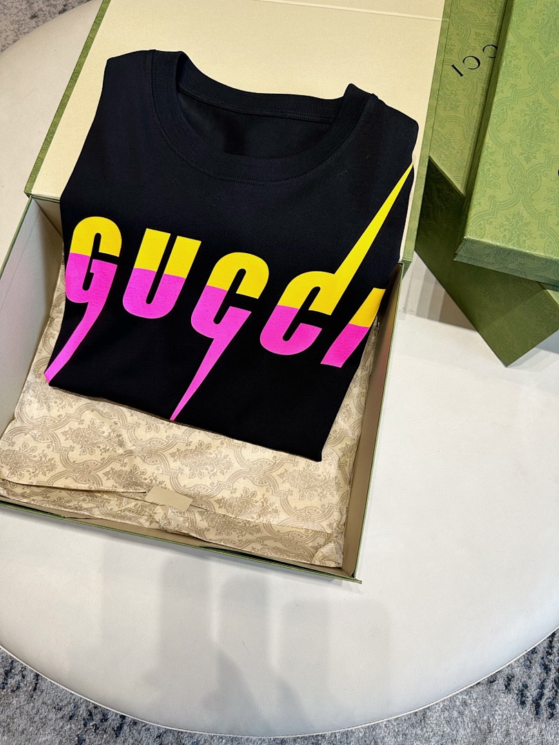 Gucci G Electric Short Sleeve Purple Red And (Yellow) - Image 9