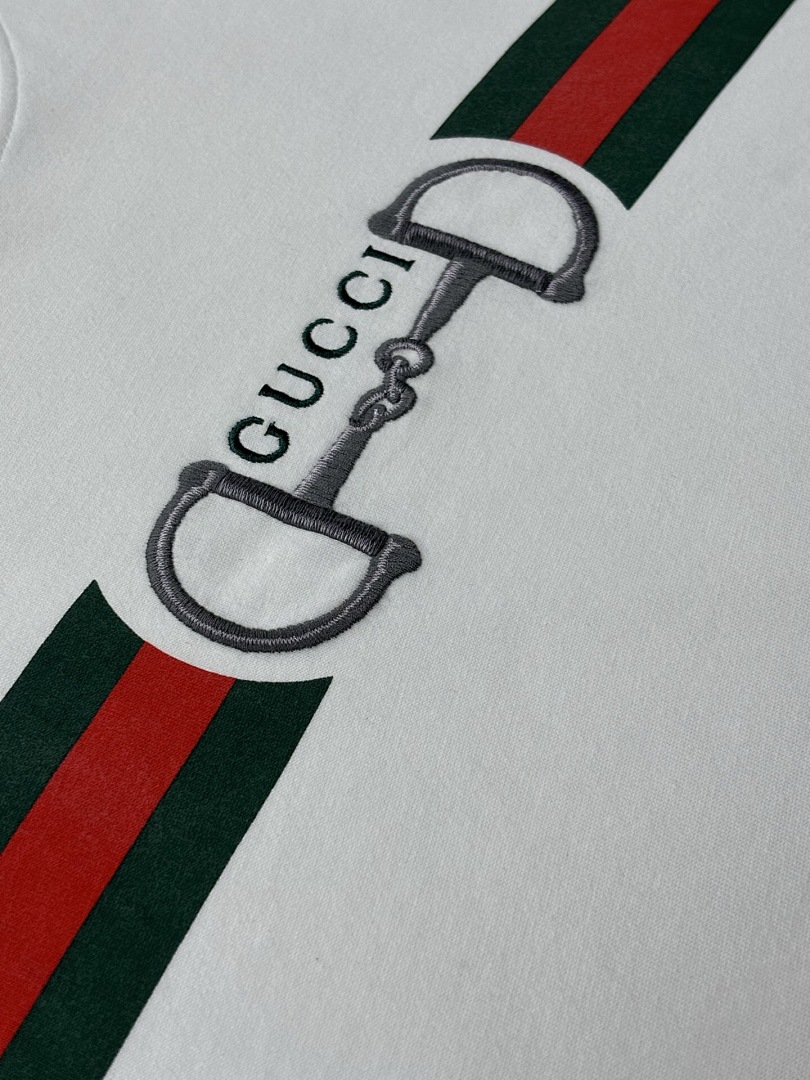 Gucci White Print Embroidered logoT - Image 9