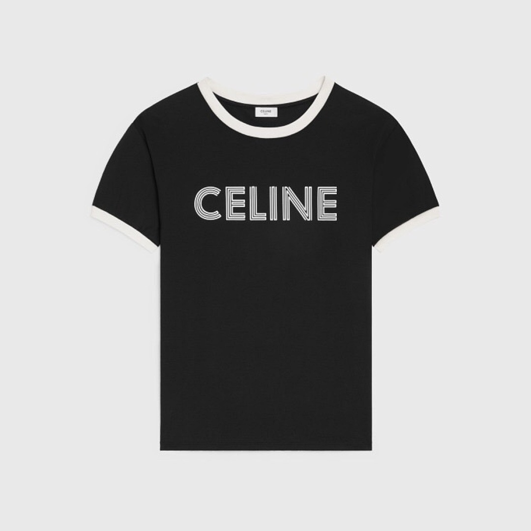 Celine C Stitching Short Sleeve (Black)