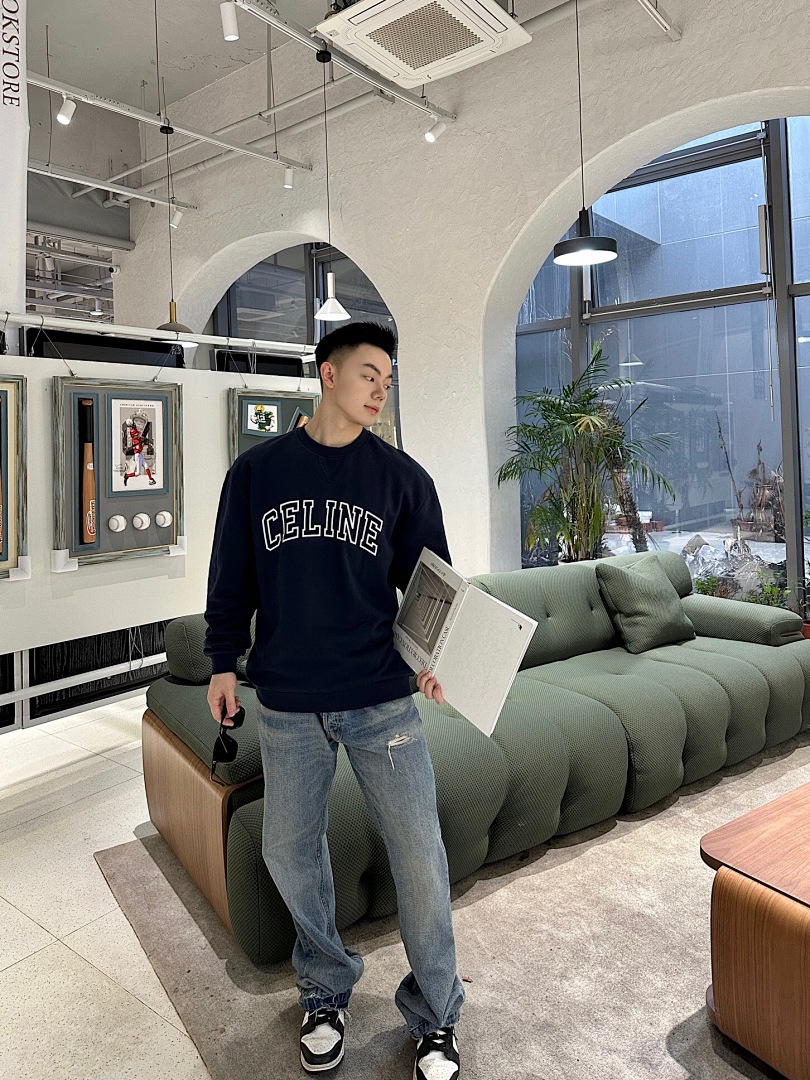 Celine C Blue Collar Print - Image 13