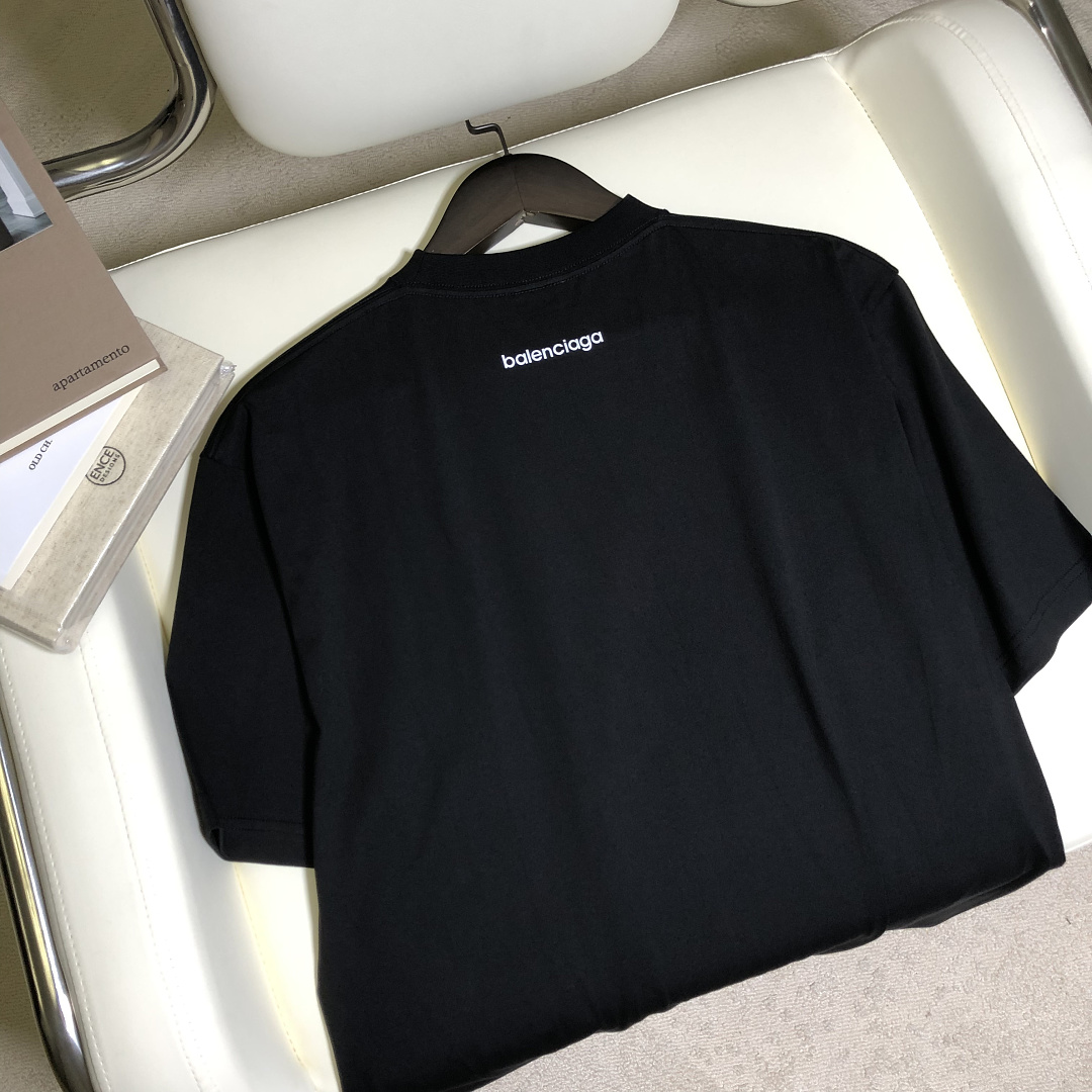 Balenciaga Stitching T (Black) - Image 12