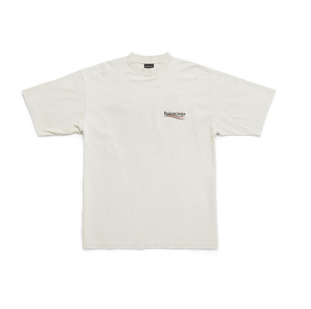 Balenciaga Print Short Sleeve Apricot (Grey) - Image 3