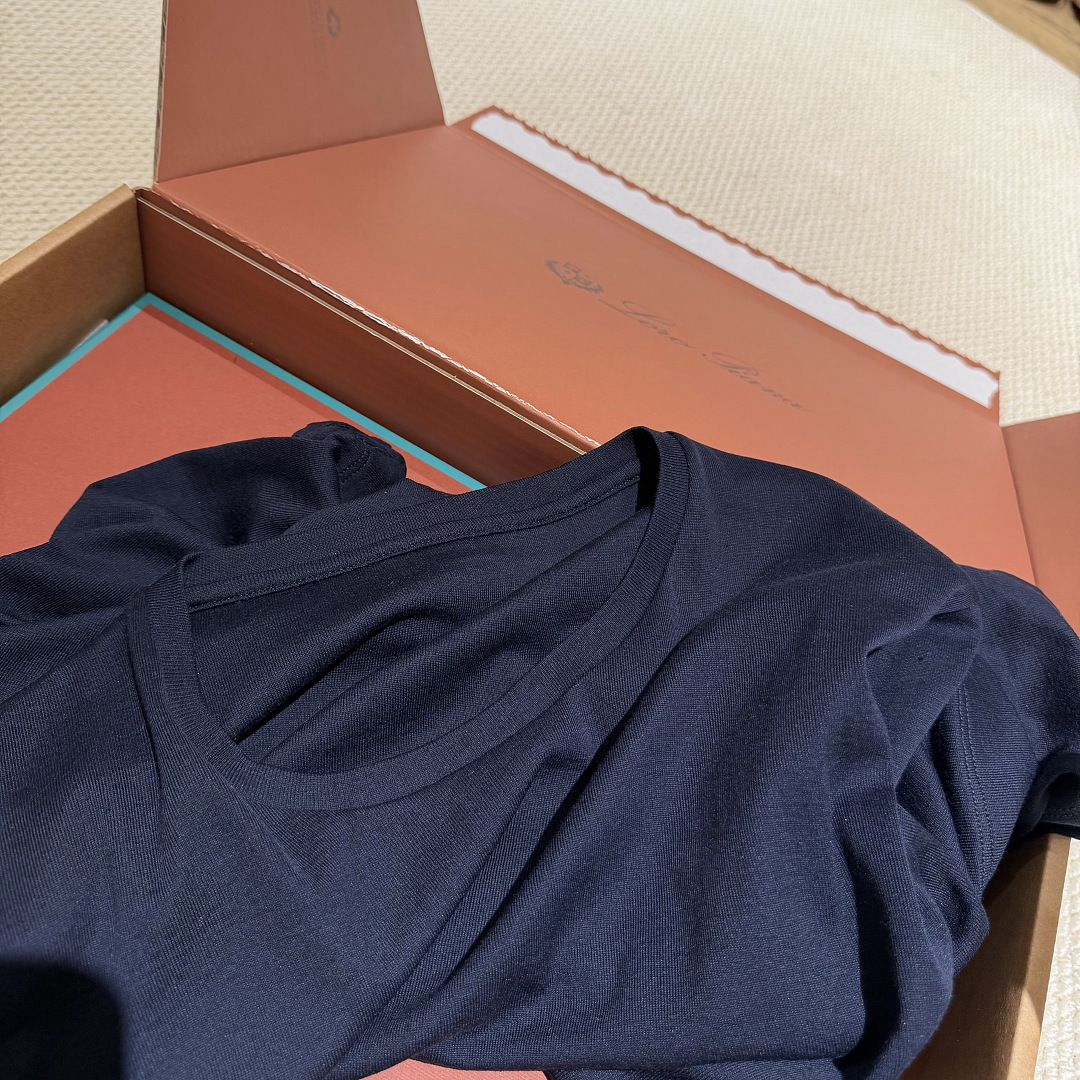 Unbranded Silk Cotton Short Sleeve (Dark Blue) - Image 10