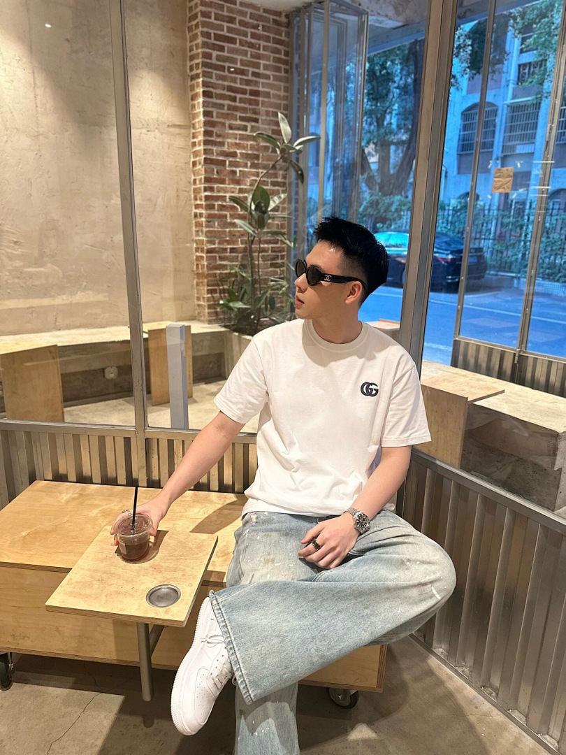 Gucci Double G Embroidered T (White) - Image 12
