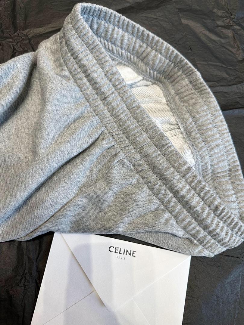Celine CC Small Label Embroidered Long (Grey) - Image 12