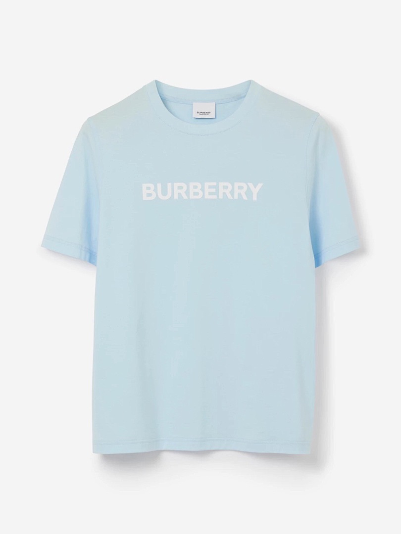 Burberry Short Sleeve Light Blue Woman - Image 2