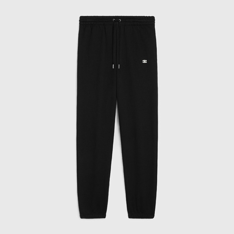 Celine CC Small Label Embroidered Long (Black)