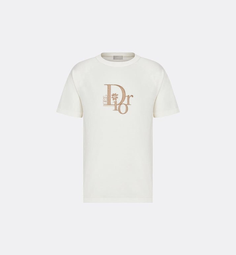Unbranded DR Floral Embroidered Short Sleeve (White) - Image 2