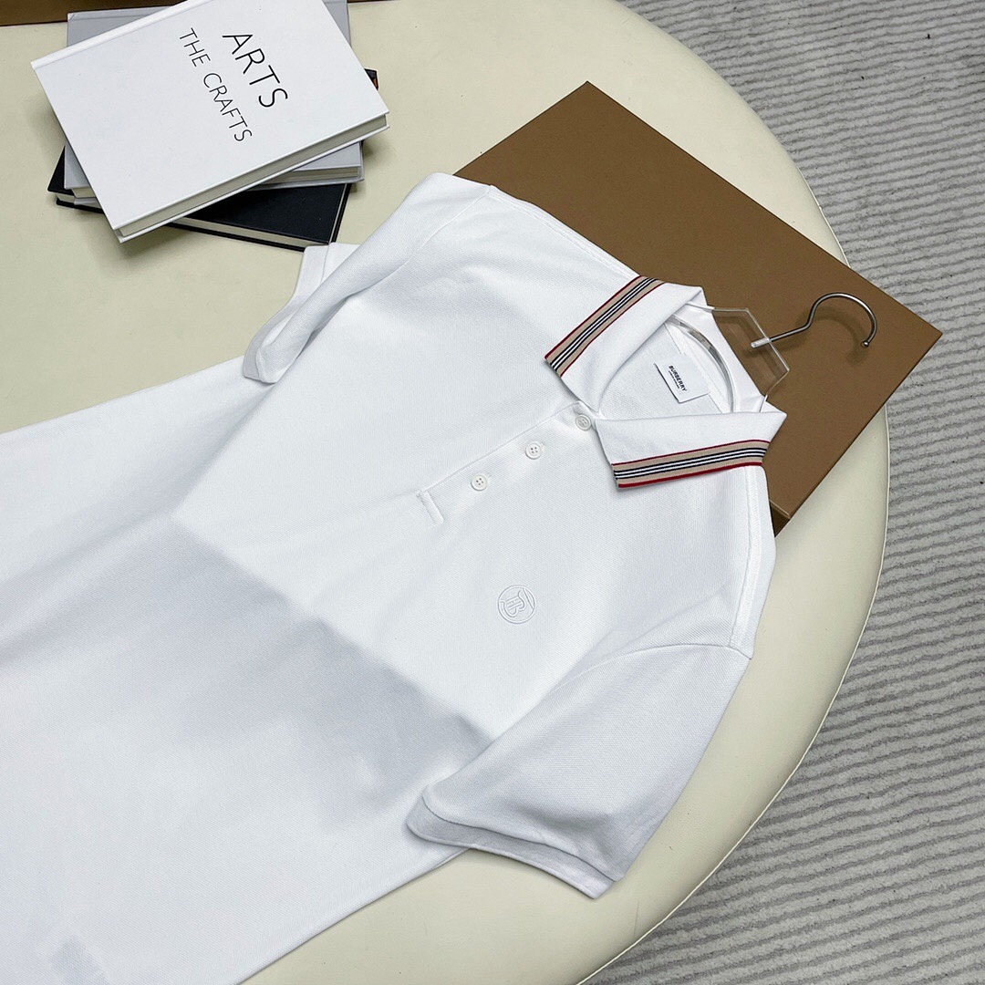 Ralph Lauren Color Striped Collar POLO (White) - Image 4