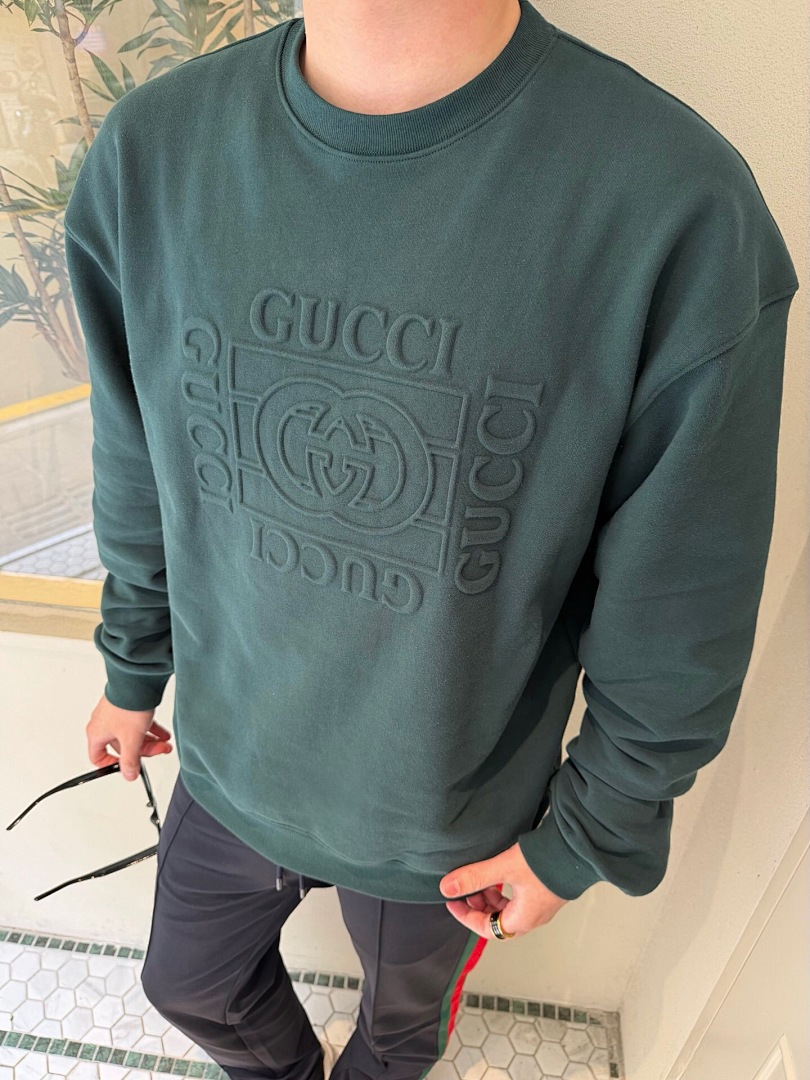 Gucci Green Buckle Floral Collar - Image 13