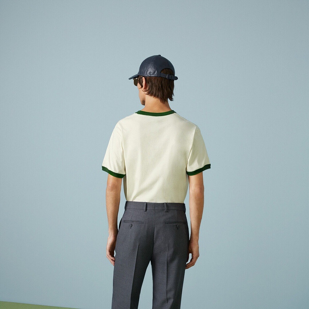Gucci GG Buckle Embroidered Short Sleeve (White) - Image 12