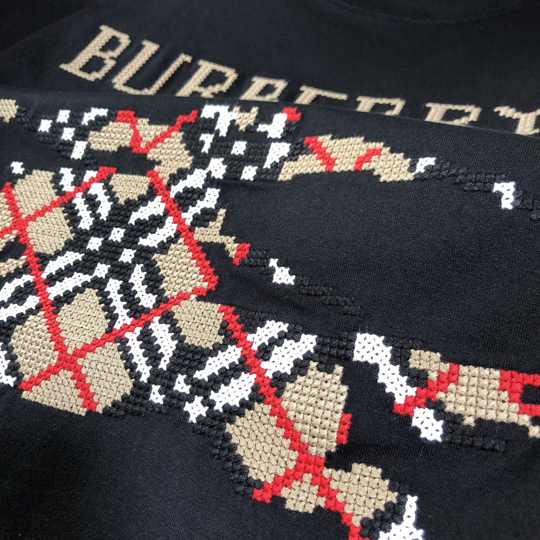 Burberry BR Plaid Short Sleeve (Black) - Image 8