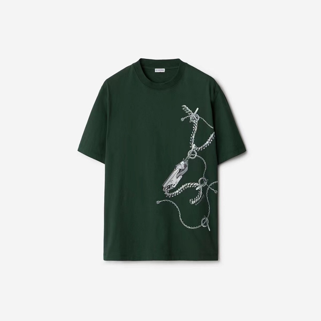 Burberry Print Short Sleeve (Green)